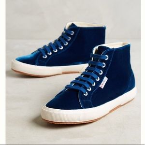 Anthropologie Blue High-Top Sneakers